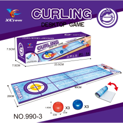 Joc de Curling Flippy Covoras 6 Mingi Multicolor 23.5x7.5x7.5 cm 