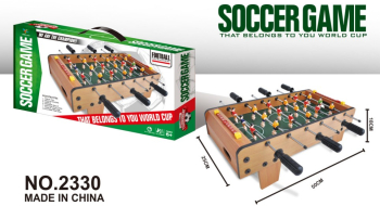 Masa de fotbal cu teren Flippy 6 manere cu Tablou Scor din Metal Lemn si ABS 50x25.5x7 cm cu Picioare Scurte Design Multicolor pentru 