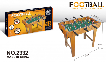 Masa de fotbal cu teren Flippy 6 manere cu Tablou Scor din Metal Lemn si ABS 70x36x8 cm cu Picioare Inalte Design Verde-Maro pentru