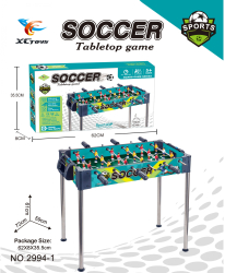 Masa de fotbal cu teren Flippy 8 manere cu Tablou Scor din Metal Lemn si ABS 62x8x35.5 cm cu Picioare Inalte Design Albastru pentru 