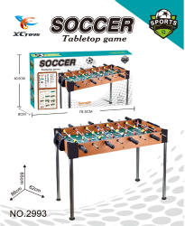Masa de fotbal cu teren Flippy 8 manere cu Tablou Scor din Metal Lemn si ABS 78.5x9x40.5 cm cu Picioare Inalte Design Multicolor pentru 
