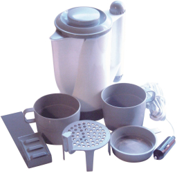 Set Fierbator Auto Electric cu 2 Cani Furculita si Lingura Putere 100W Alimentare la Bricheta 12V si Lungime Cablu de 1.9m 