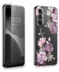 Set Husa si Folie de protectie Kwmobile pentru Samsung Galaxy A54 5G Multicolor Silicon/Sticla securizata KWM000021SG002C 