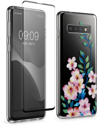 Set Husa si Folie de protectie Kwmobile pentru Samsung Galaxy S10 Multicolor Silicon/Sticla securizata KWM000021SH001C 