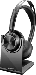 Casti cu microfon Poly by HP Voyager Focus 2 USB-A/C Bluetooth Black + Stand incarcare