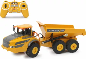 Camion RC cu telecomanda Volvo A40G sunet realist al motorului lumini fata basculeaza din telecomanda Lungime 385mm 2.4Ghz Scara 1 26 