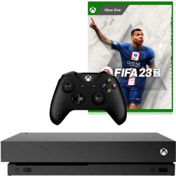 Consola Microsoft Xbox One X 1TB NEGRU + Controller Second-Hand + Joc FIFA 23