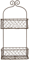 Etajera fier maro 20x12x45 cm 