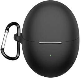Husa compatibila cu castile wireless Huawei FreeBuds 6 culoarea neagra cu carlig prindere 