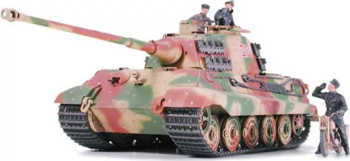 Kit de construit tanc King Tiger Frontul Ardeni cu motocicleta militara germana DKW NZ350 si 3 figurine 1 35 