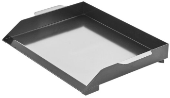 Plita cu fata neteda Otel Carbon suprafata de gatit 502x370 mm 2 x manere jgheab scurgere grasime 