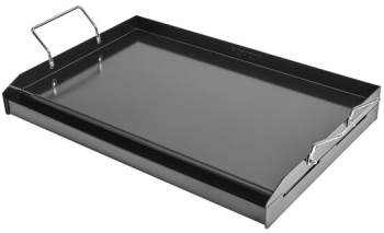 Plita cu fata neteda Otel Carbon suprafata de gatit 605x360 mm 2 x manere jgheab scurgere grasime 