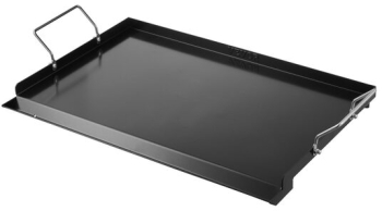 Plita cu fata neteda Otel Carbon suprafata de gatit 606x360 mm 2 x manere jgheab scurgere grasime 