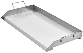 Plita cu fata neteda Otel Inoxidabil suprafata de gatit 809x370 mm 2 x manere jgheab scurgere grasime 