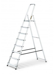 Scara aluminiu 7 trepte platforma max 125 kg 2.37 m Drabest 