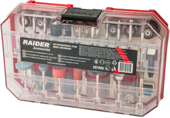 Set 227 accesorii pentru mini polizor Raider 138407 