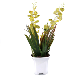 Aranjament cu Flori Artificiale Summer Galben 45cm - Galben Plastic 45cm 