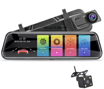 Camera DVR Video Dubla Tip Oglinda Techstar® NPro cu Night Vision Inregistrare Ciclica Camera Marsarier Inclusa Rezolutie Full HD Si 