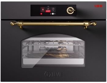 Cuptor electric cu convectie incorporabil 37 litri ILVE Nostalgie Multioven negru/auriu 