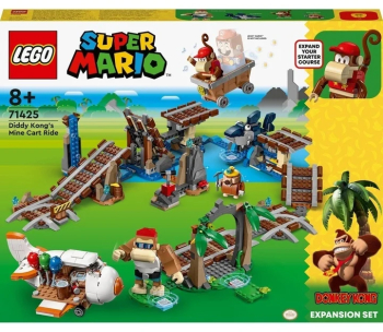 LEGO® Super Mario - Set de extindere - Plimbarea cu vagonetul minier a lui Diddy Kong 71425 1157 piese 