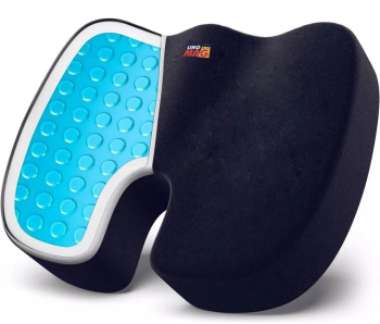 Perna Ortopedica pentru Sezut Linomag® cu Spuma cu Memorie si Gel Racoritor pentru scaun de birou sau masina Suport pentru coccis Im 