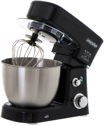 Robot de Bucatarie Mesko MS 4217 Putere 1200W Bol 3.5L din Inox cu 4 Accesorii Incluse si 6 Viteze Culoare Negru