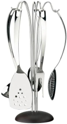 Set 5 ustensile de bucatarie cu suport Casa Bugatti Settimocielo inox 