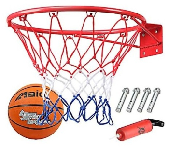 Set baschet Zola cos baschet diametru 45 cm plasa minge gonflabila marimea 7 pompa accesorii montare incluse