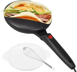 Set tigaie electrica de clatite Zola tel si vas incluse 600 W diametru 20 cm suprafata antiaderenta neagra 