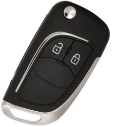 Carcasa Cheie Auto tip Briceag Techstar pentru Opel Vauxhall Chevrolet &ndash 2 Butoane Elemente Cromate 