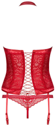 Flameria - Set lenjerie intima rosu S/M 