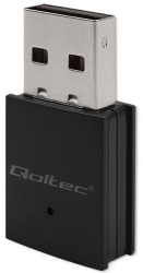 Mini adaptor wireless WiFi Qoltec Standard N Bluetooth 4.0 USB 
