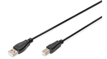 Cablu de conectare DIGITUS USB 2.0 A tata - B tata 1.8m negru - RESIGILAT