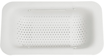 Cos pentru Scurgere Chiuveta de Bucatarie Flippy Plastic Telescopic 36x20x5 cm Alb 