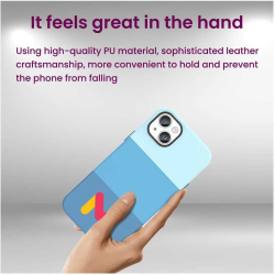 Husa de protectie albastra din piele ecologica rezistenta la socuri pentru Iphone 14 