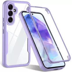 Husa pentru Samsung Galaxy A55 5G + Folie - Techsuit ColorVerse 360 Series - Purple 