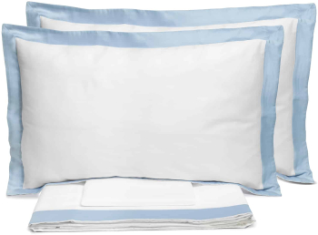 Set lenjerie de pat matrimonial Biancoperla Smeraldo Sion 4 piese husa pilota 200x220 cm cearsaf 180x200/30 cm huse perne 50x70 cm 