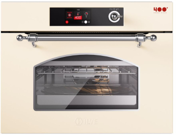 Cuptor electric cu convectie incorporabil 37 litri ILVE Nostalgie Multioven crem/argintiu