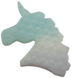 Jucarie antistres din silicon Pop it Now and Flip It Unicorn Transparent 