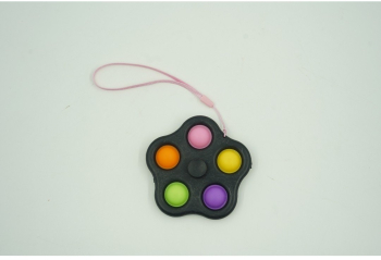 Jucarie antistres simple dimple fidget toy spinner cu 5 buline Multicolor/Negru 