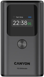 Acumulator extern CANYON OnPower 130 TFT 10000 mAh 30 W PD 2x USB Type-C 1 x USB-A (Gri) 