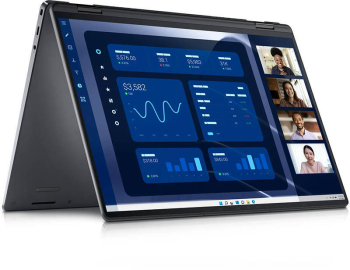 Laptop Dell Latitude 9450 2-in-1 14 inch QHD+ Touch Intel Core Ultra 7 165U 32GB DDR5 1TB SSD FGP Windows 11 Pro 3Yr ProS Grey 