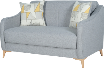 Canapea 2 locuri Sani EMPOLI 142 x 90 x 87 cm stofa gri deschis LUMOS 10 