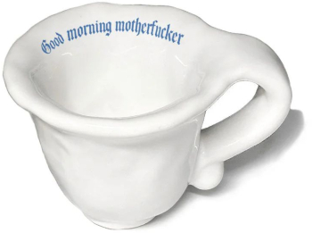 Ceasca ceramica Incartato Ceramics Good morning 80 ml alb 