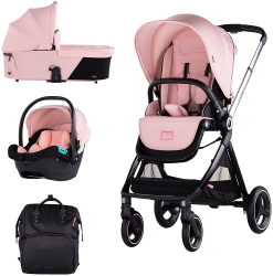 Carucior Chipolino Elite 3 in 1 pink marshmallow 