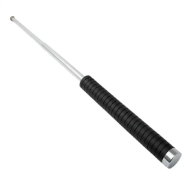 Baston Telescopic 3 sectiuni Otel Maner Anti Alunecare 50 cm 