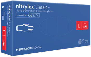 Manusi Protectie Albastre Din Nitril Classic L Set 100Buc Nitrylex