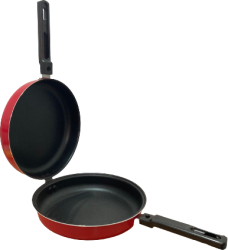 Tigaie dubla cu manere detasabile Ibili-Venus aluminiu 24x10 cm rosu 