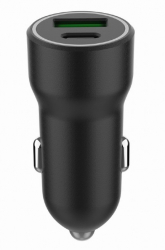Incarcator auto Gembird TA-UC-A2PDQC20-CAR-01 1x USB-A 1x USB-C 3A Black 