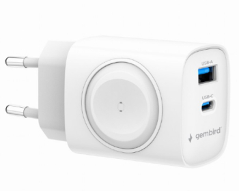 Incarcator retea Gembird TA-UC-PDQCW20-01-BK 1 x USBA 1 x USB-C 20W White 